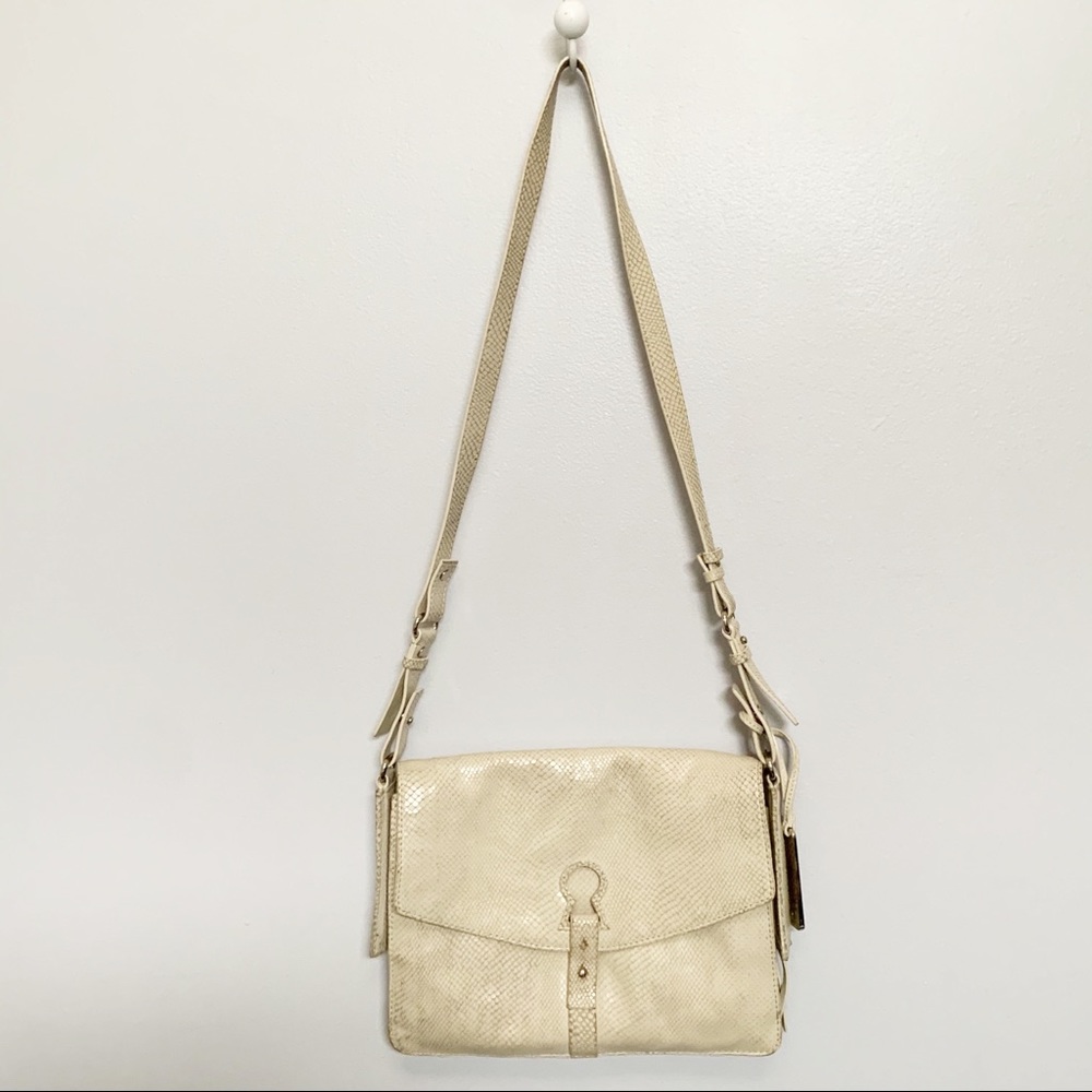 Botkier Cream Snakeskin Bag